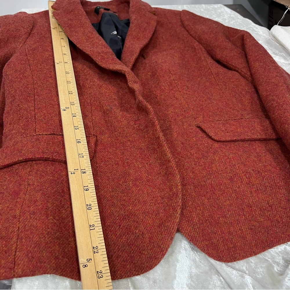 Talbots Rust Tweed Blazer Jacket - Picture 10 of 16